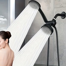 High Flow Rain Shower Head, Two-in-One Handheld Set, Plus Long Hose, 3-Way Diver