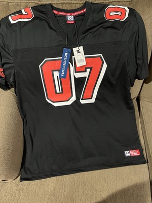 DC Shoe Company Football Jersey Size XL Black And Red Football Jersey With Tags
