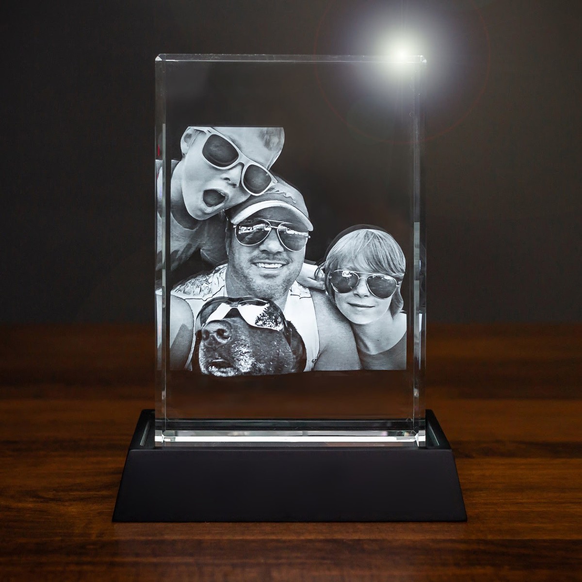 Custom 3D Crystal Photo Gift Personalized Laser Engraved Memorial Keepsake