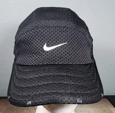 Vintage Nike Hat Cap Black 7 Panel Tailwind Mesh Cap Cycling Running Outdoors 