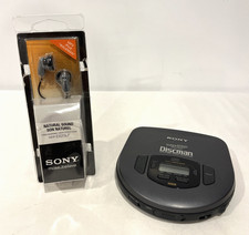 SONY D-263 SUPER ESP DISCMAN PORTABLE CD PLAYER NEW MDR-E820LP HEADPHONES