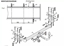 Swan Neck  Tow Bar For VAUXHALL Astra III H Saloon (2008-2012) O-136