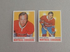 1970 Topps Hockey Lot (2) Yvan Cournoyer #50 Serve Savard #51