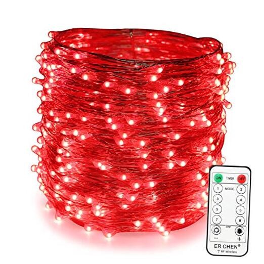 99ft 300 LED Fairy Plug-in String Lights in Red