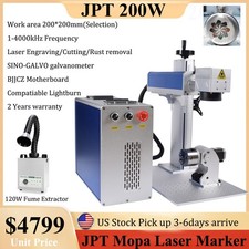 200W JPT Mopa Fiber Laser Marking Machine Jewelry Metal Laser Engraving US Ship