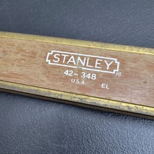 Vintage Stanley 42-348 Wood and Brass 48 Leve...