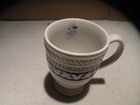DISNEY THEME PARK CHEF MICKEY FOOTED COFFEE MUG BLUE & WHITE — photo 2