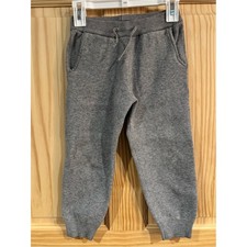 Zara Kids Boys Gray Knit Jogger Pants Size 6-7 Elastic Drawstring Waistband