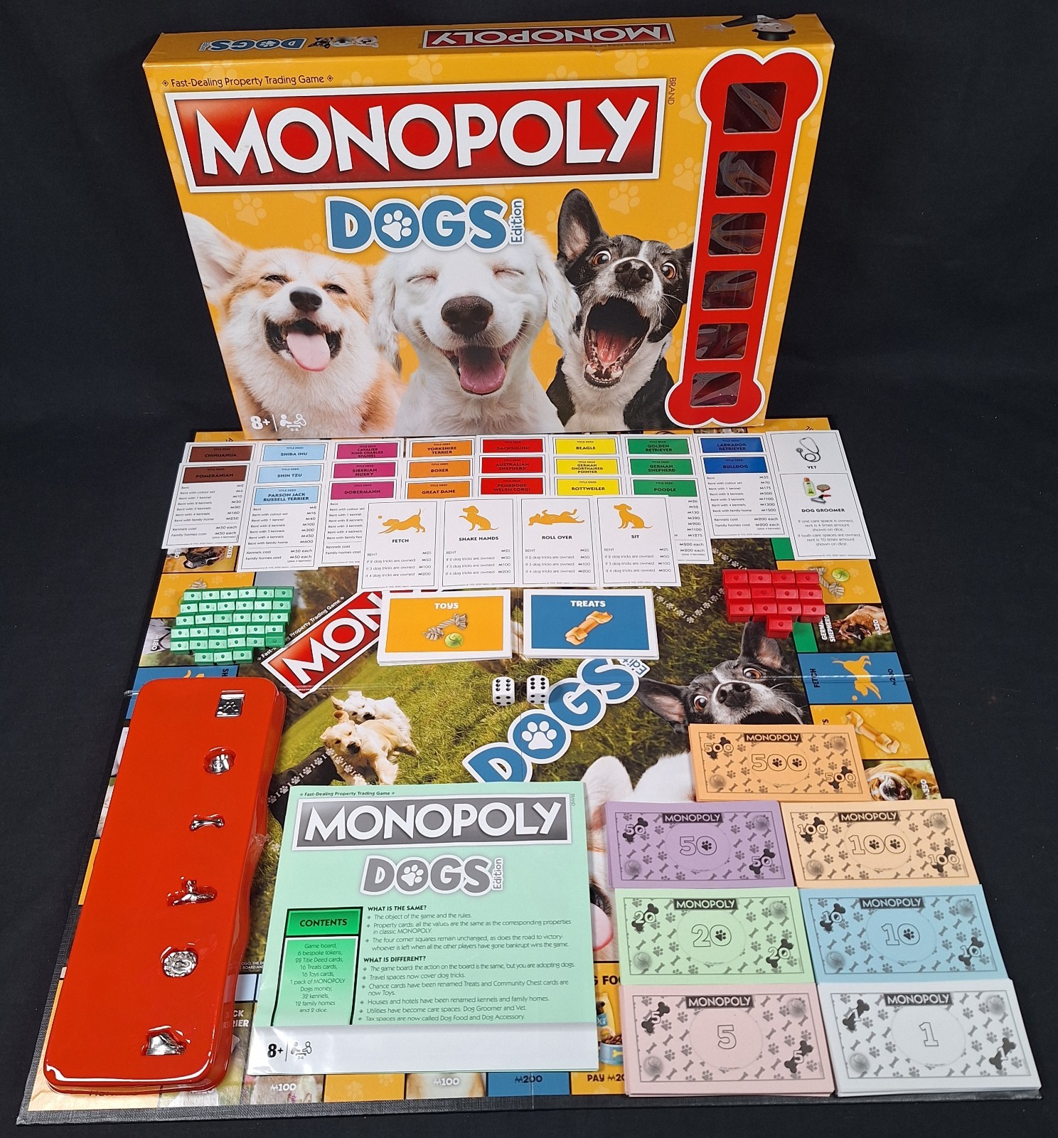 Monopoly Dogs Edition Property Trading Board Game Complete