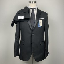 Kenneth Cole Reaction Mens Tuxedo Jacket Blazer Slim Fit 37R Black 30W 32L