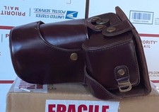 Camera Case Leather Suede Brown As Featured in pictures