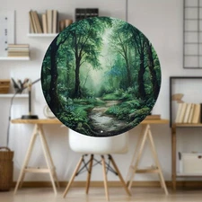 8" Spring Forest Ra"Round Metal Sign