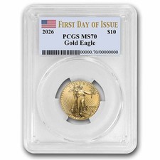 2026 1/4 oz American Gold Eagle MS-70 PCGS (First Day of Issue) 4517.36 per troy oz