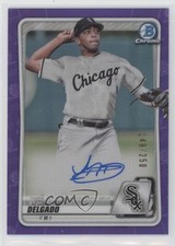 2020 Bowman Chrome Prospects Purple Refractor 149/250 Lency Delgado Auto 0c6