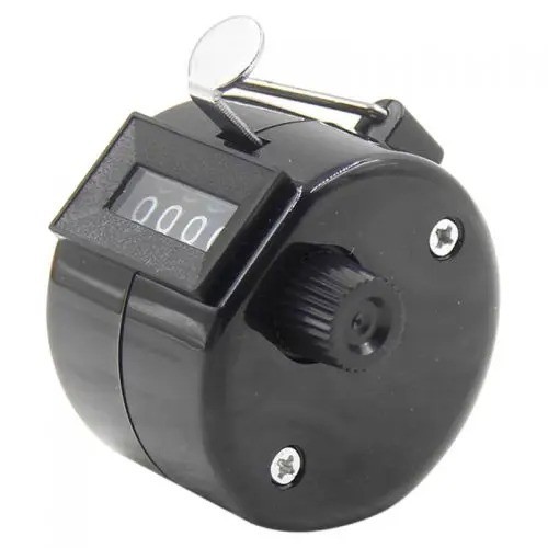 Hand Tally Counter, Handheld 4 Digit Lap Counter, Manual Mechanical Clicker HO