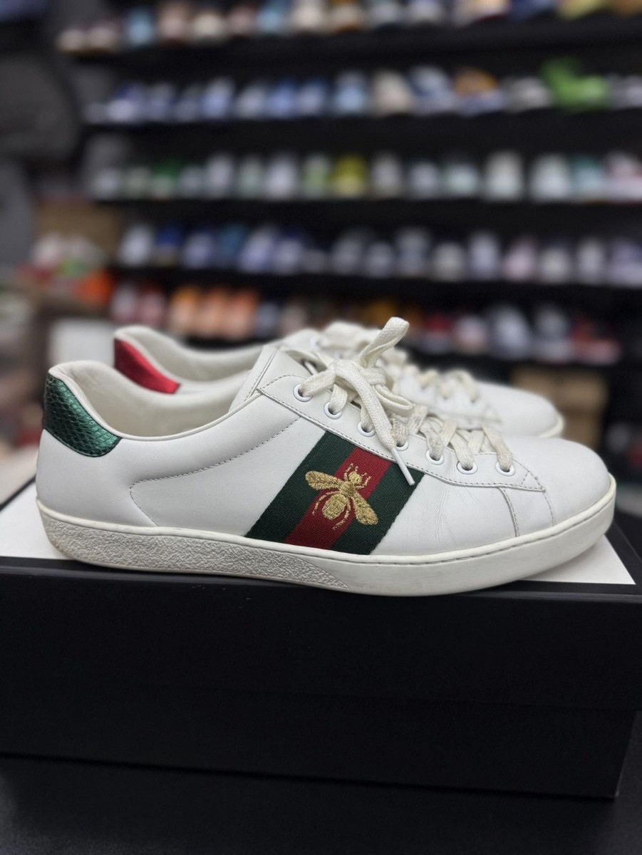 Gucci Mens Low Top Bee Sneakers Size 10G/10.5US $850 100