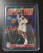 2023-24 Panini Donruss Optic - Express Lane Paul George #15 Green Shock Prizm