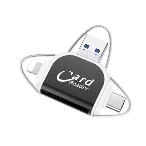 Memory Card Reader Multiport Adapter Multi-Port 4 in1 Universal Card Reader - Afbeelding 11 van 11