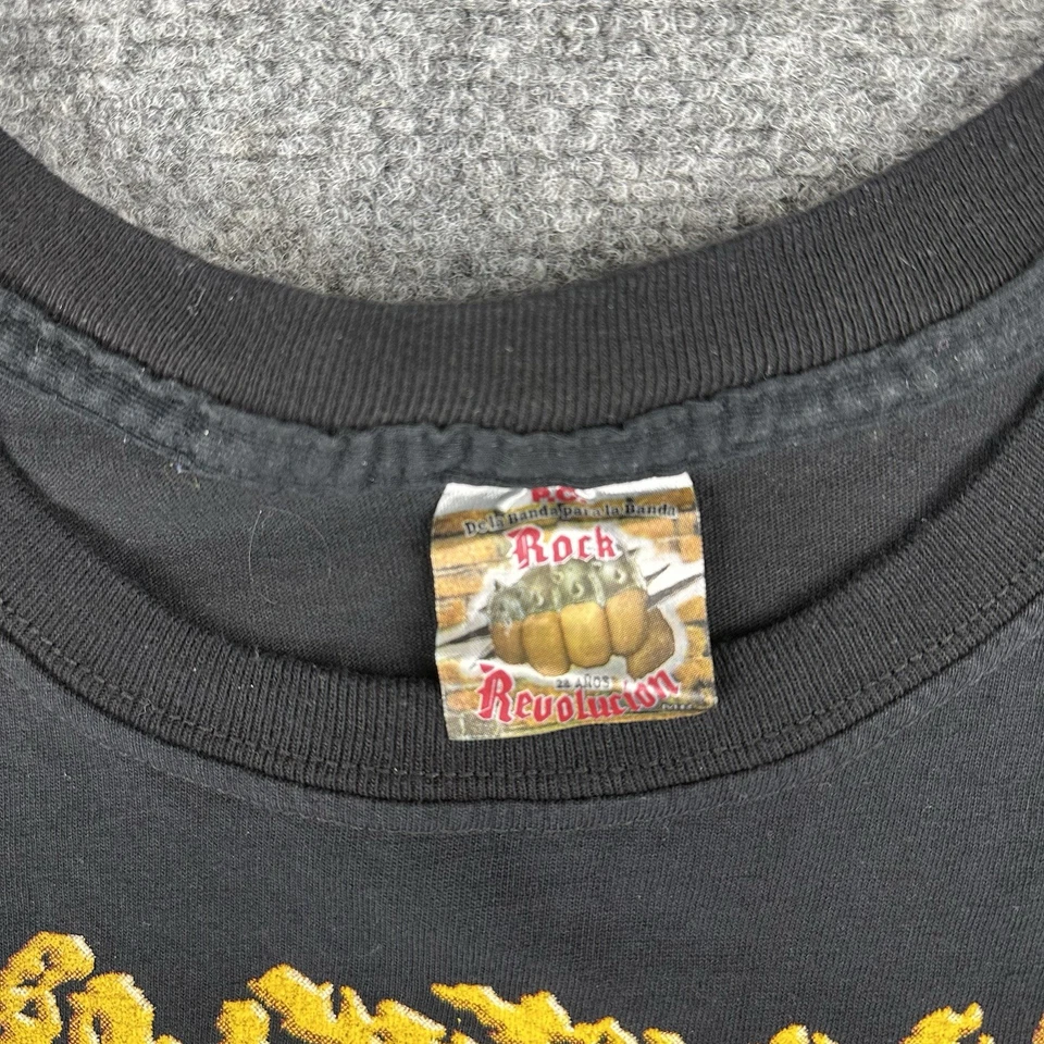 Rock Revolution Sindrome Capital Punk Shirt Large Men’s Black Mexico Metal Band - Image 3 of 4