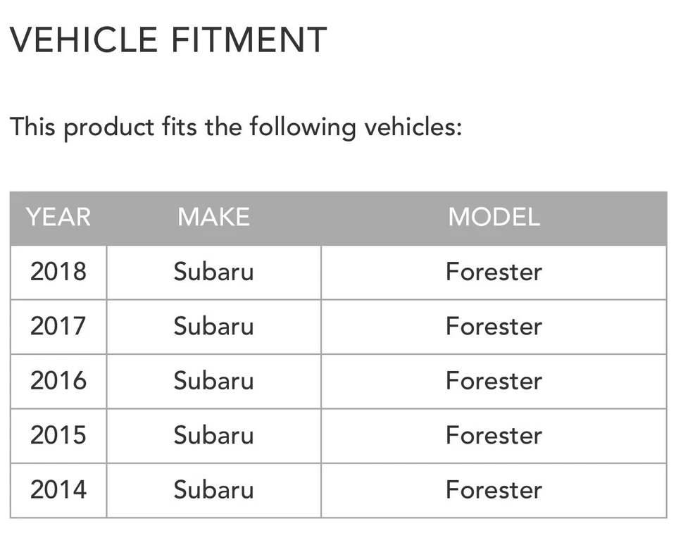 Barras transversales Aero 2014-2018 Subaru Forester OEM E361SSG000 genuino NUEVO Foto 3 de 3