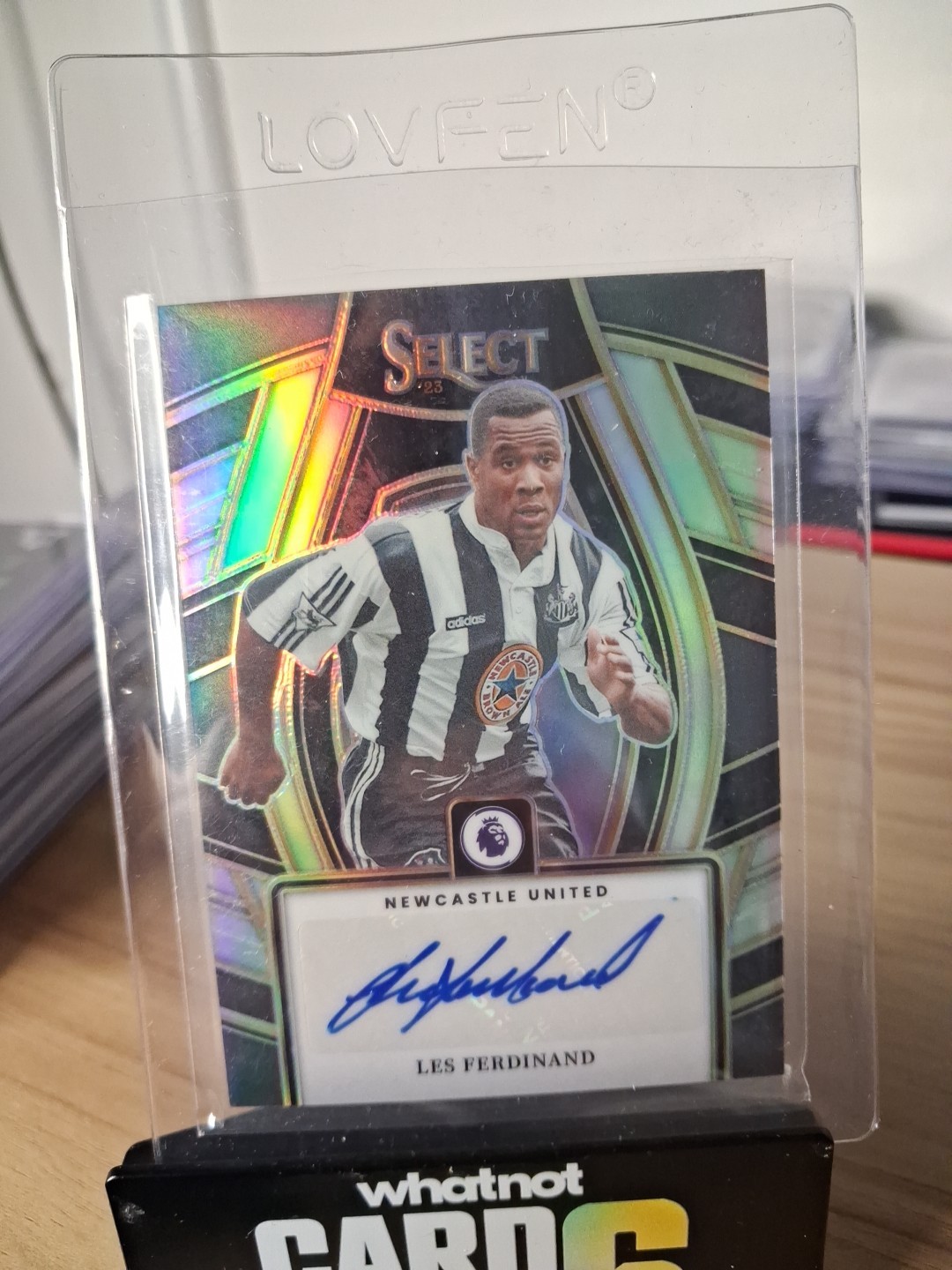 Les Ferdinand Auto Panini Select Newcastle United for sale on Ebay