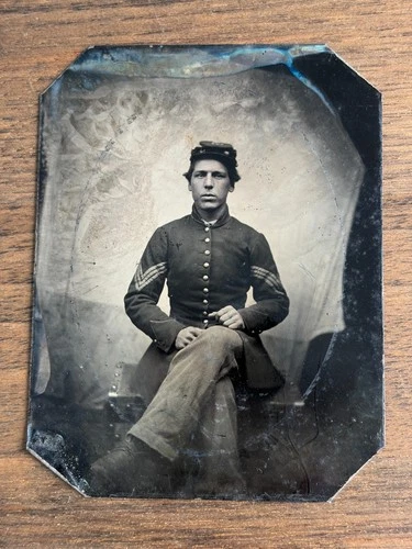 148th Regiment Pennsylvania Infantry Captain Civil War Soldier Tintype Photo ID