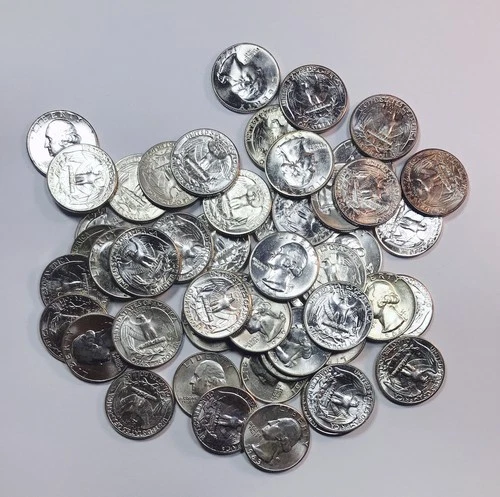 WASHINGTON QUARTER LOT 51 COINS TOTAL! UNCIRCULATED BEAUTIES! MUST SEE NR#64372