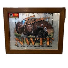Team National Wild Turkey Federation Ma Cave Mirror Picture Display 