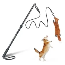 Flirt Pole for Dogs - Heavy Duty Interactive Dog Rope Toy, Large Animals