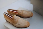 SANTONI GOODYEAR REINDEER LEATHER LOAFER SIZE 42.5 850.00 CART. SAN-26C11