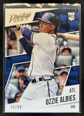 2018 Panini Chronicles Ozzie Albies Phoenix Red /99 Braves #11 RC