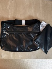 LeSportSac Hobo Bag Black Zip Closure Adjusta...