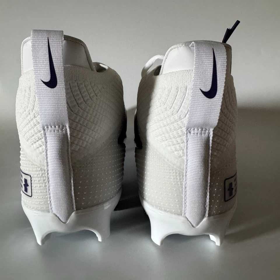 Nike Men's 12 Alpha Menace 4 Elite Football Cleats White/Purple FZ7701-102 NEW - Image 4 of 4