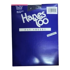 Hanes Too Sheer Nylons Size AB Navy Sandalfoot Control Top Style 137 Imperfect