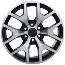 20 Black Wmachined Face W27mm Offset Wheel Fit For Sierra 1500