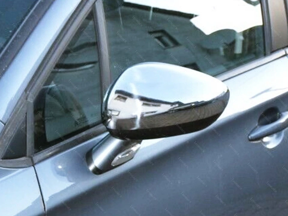 Per CITROEN C3 II 2009 AL 2016 Coppia Calotte Specchio Retrovisore Cromata - Immagine 4 di 4