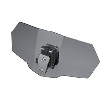 Windshield - Gray Lens Adjustable Clip Wind Deflector Extension for Most