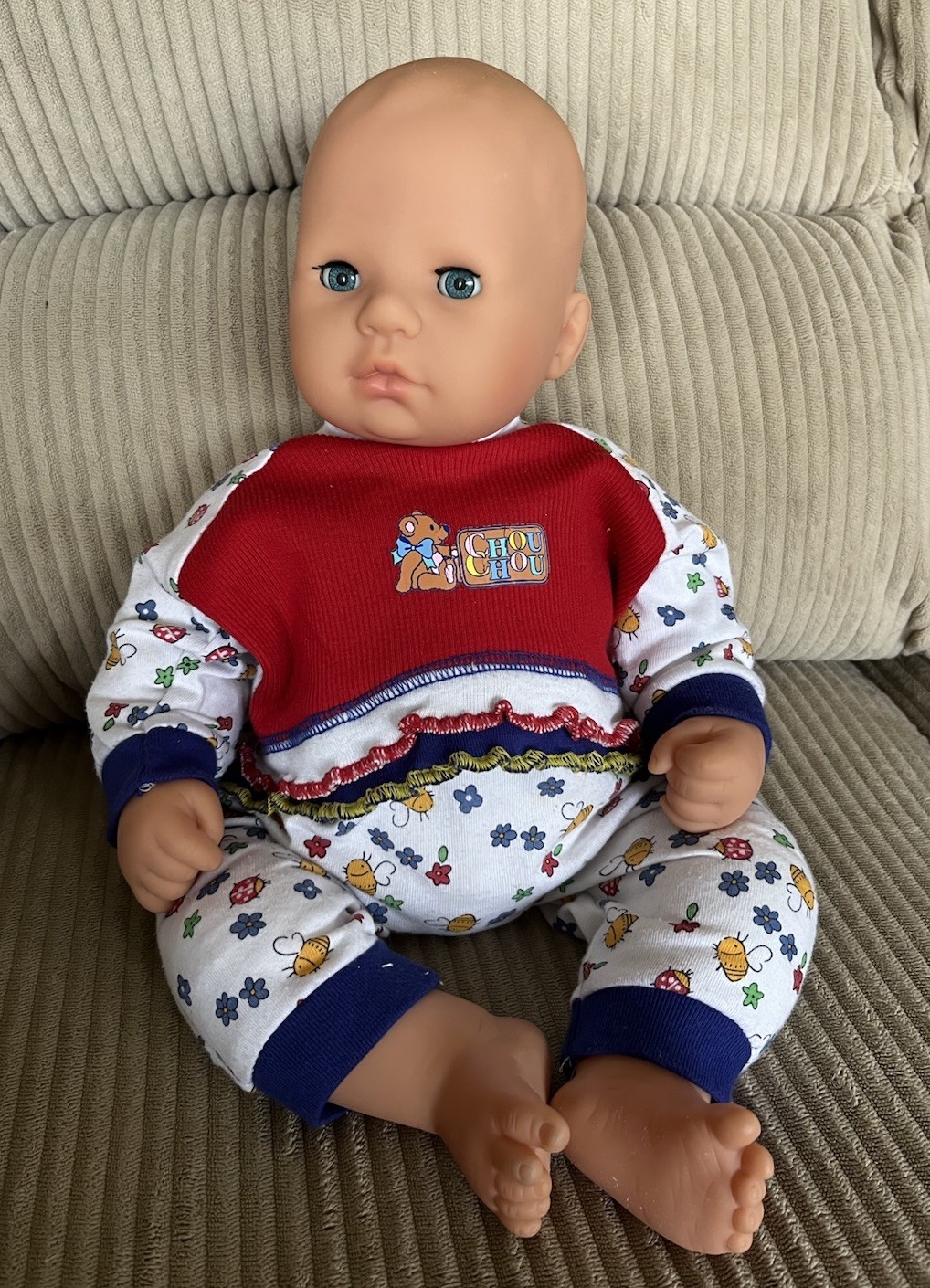 Vintage Zapf Creation Chou Chou Baby Doll 18 Inch