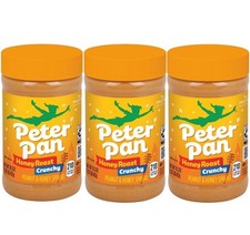 3 Pack Peter Pan Honey Roasted Crunchy Peanut Butter 16.3 oz Exp 05/2026