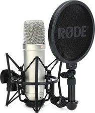 Rode NT1 5th Generation Condenser Microphone with SM6 Shockmount and Pop Filter