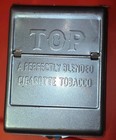 Vintage TOP Cigarette Tobacco Blue Color Tin Rolling Machine Case – Rare!