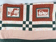 VTG Handmade Quilt 80x72 Goose Cottage Patchwork Grandmacore Whimsical Farm