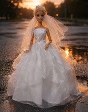 Mode Puppen Kleid 33 cm Ballkleid Hochzeit Brautkleid Barbie 