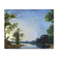 Nelson Augustus Moore (1824-1902) Sunday (In the Forest) 1858 - Canvas Wall Art