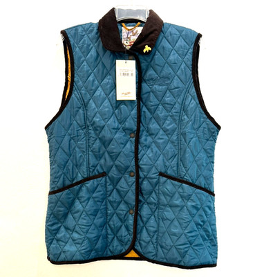 NWT John Partridge Mooreland Gilet Petrol Blue Quilted Vest Size XL