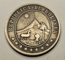1902 10 Centavos  Republic of Bolivia Km# 174 High Grade &Condition Coin 