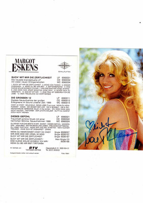 Margot Eskens autograph card, original signed, music (ZDF hit parade)
