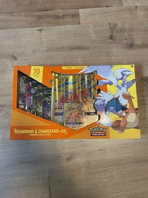 POKEMON RESHIRAM & CHARIZARD GX TAG TEAM PREMIUM COLLECTION BOX SEALED DAMAGED