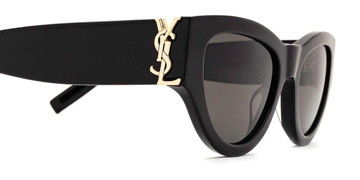 Occhiali da sole donna Saint Laurent SL M94 occhio di gatto 001 neri 53 mm nuovi