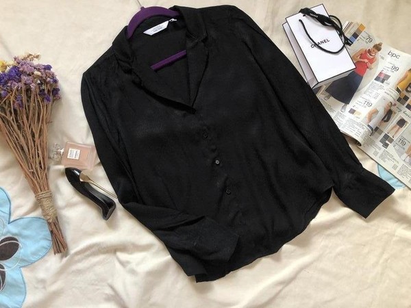 Women Paris Atelier Shirt Black Viscose 36 / S / #3J4G